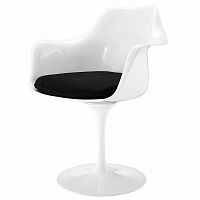 стул eero saarinen style tulip armchair черная подушка в Твери