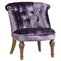 кресло sophie tufted slipper chair вельвет фиолетовое в Твери