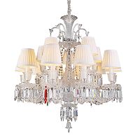 люстра baccarat 10+5 от delight collection белая/прозрачная/ хром в Твери