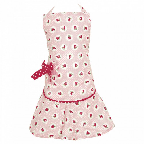 детский фартук w/bow strawberry pale pink в Твери