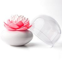 контейнер для хранения ватных палочек lotus белый-розовый в Твери