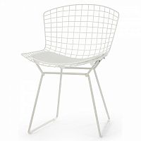 стул bertoia side кожаный standart белый в Твери