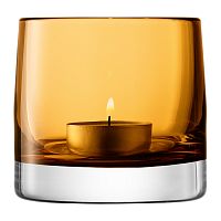 подсвечник стеклянный охра для чайной свечи light colour, 8,5 см в Твери