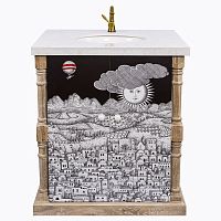 тумба с раковиной старый город снег fornasetti в Твери