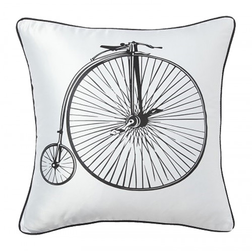 подушка с ретро-велосипедом retro bicycle white в Твери