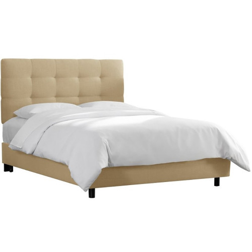 кровать двуспальная 160х200 бежевая alice tufted beige в Твери