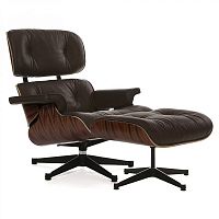 кресло eames style lounge chair палисандр коричневое в Твери