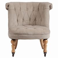 кресло amelie french country chair серо-бежевое в Твери