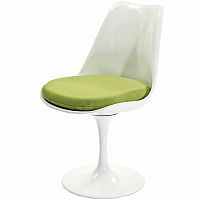 стул eero saarinen style tulip chair зеленая подушка в Твери