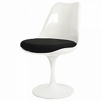 стул eero saarinen style tulip chair черная подушка в Твери