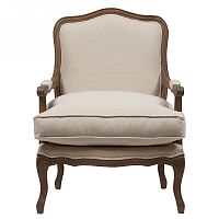 кресло мягкое с подлокотниками бежевое louisa bergere chair в Твери