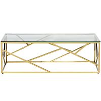 стол журнальный h-bridge gold 120*60*40см золотой в Твери