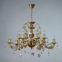 подвесная люстра ambiente alicante 8888/6+6 ab tear drop бронза в Твери