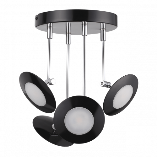 потолочная светодиодная люстра odeon light uliss 3811/28cl черная в Твери