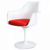 стул eero saarinen style tulip armchair красная подушка в Твери