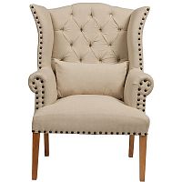 кресло quinn tufted armchair бежевое в Твери