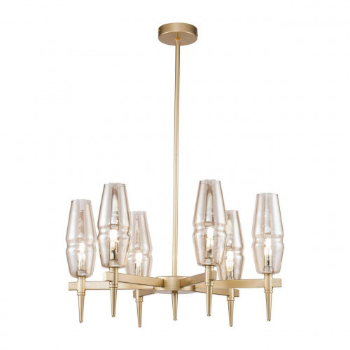 подвесная люстра maytoni lita h002pl-06g янтарная в Твери