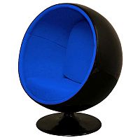 кресло eero ball chair синее с черным в Твери