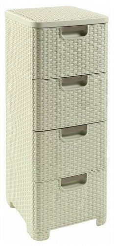 комод c 4 отделениями rattan style кремовый в Твери
