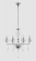 подвесная люстра crystal lux monica sp8 chrome/transparent в Твери