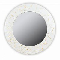 зеркало белое круглое диаметр 75 см с золотым декором fashion white gold в Твери