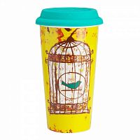 термостакан с силиконовой крышкой bird in cage в Твери