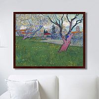 картина: view of arles with trees in blossom, 1889г. в Твери