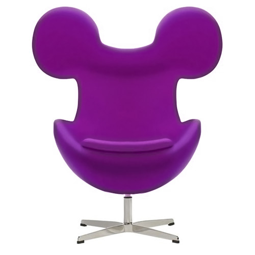 кресло egg mickey фиолетовое в Твери
